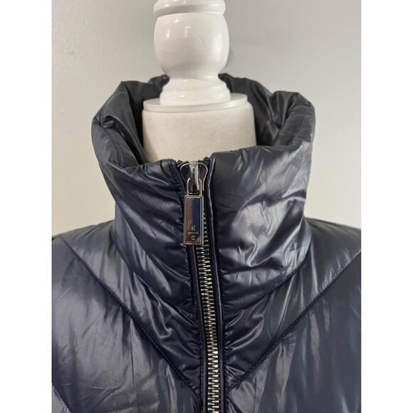 Kenneth Cole Navy Puffer Jacket Navy Blue Size XS - Picture 4 of 9